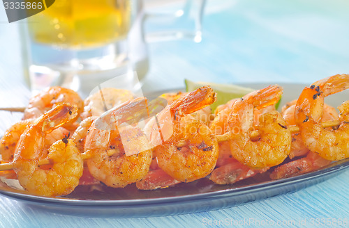 Image of shrimps and beer