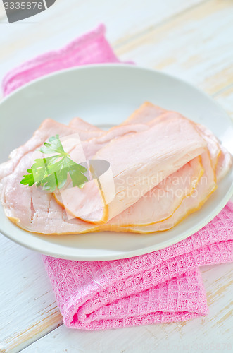 Image of ham on plate