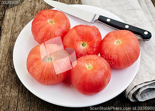 Image of blanched tomatoes