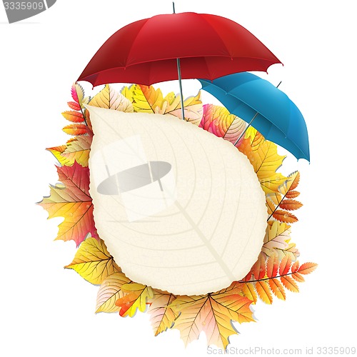 Image of Bright autumn frame. EPS 10