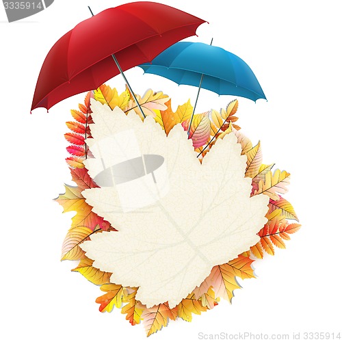 Image of Bright autumn frame. EPS 10