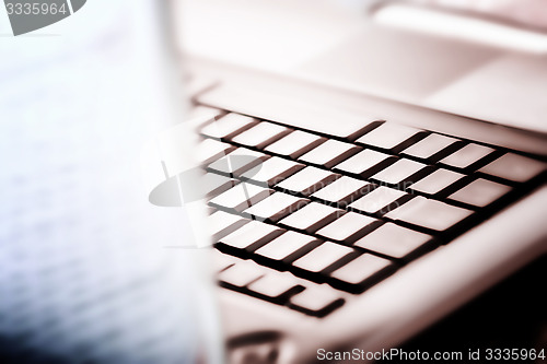 Image of Modern and stylish laptop. 