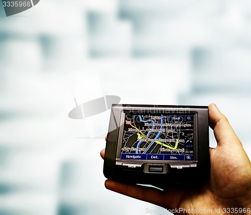 Image of Gps in a man hand.