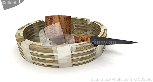 Image of pipe in an ashtray