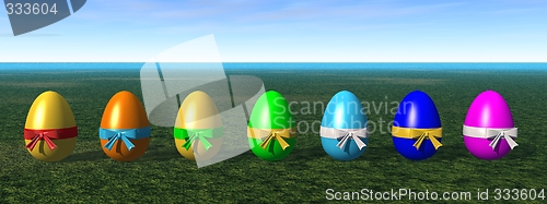 Image of colored easter eggs