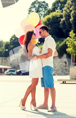 Image of smiling couple in city