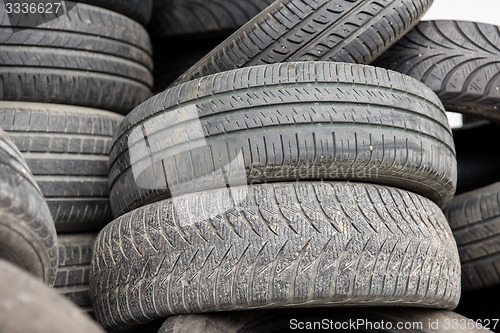 Image of close up of wheel tires
