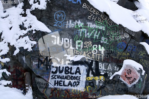 Image of Graffiti on Rock