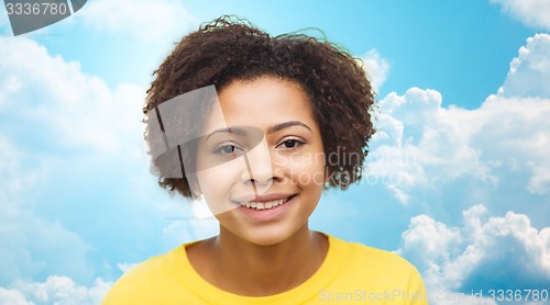 Image of happy african american young woman face