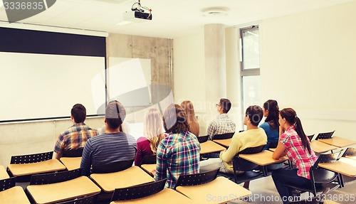 Image of group of students in lecture hall