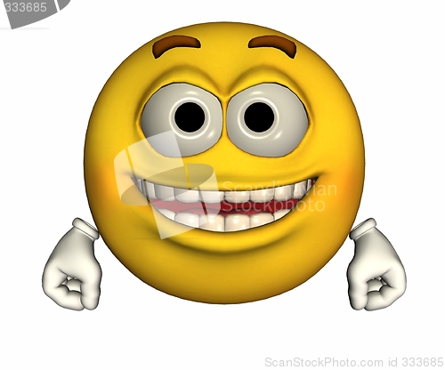 Image of 3d animation smile face