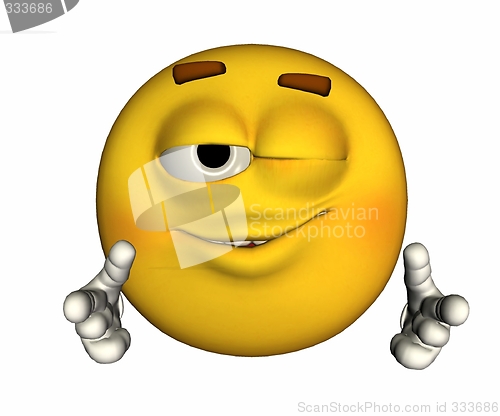 Image of 3d animation smile face