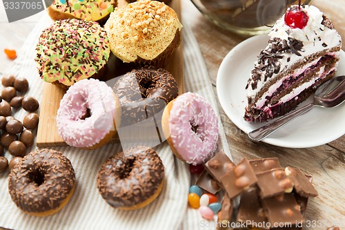 Image of close up of sweets on table