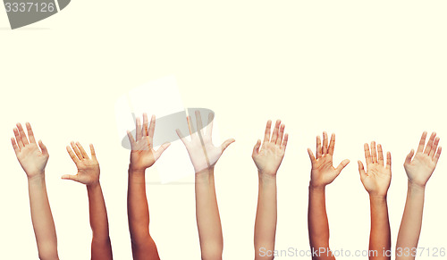 Image of human hands waving hands