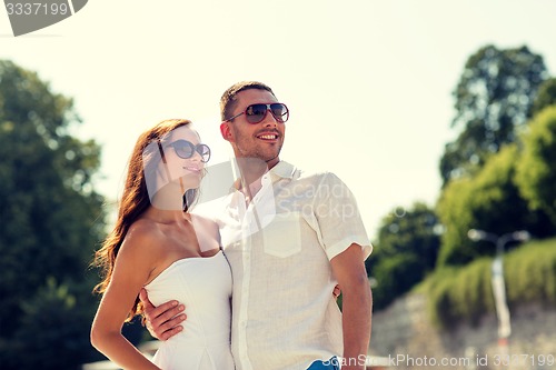 Image of smiling couple in park