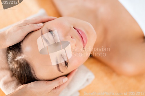 Image of beautiful woman in spa salon