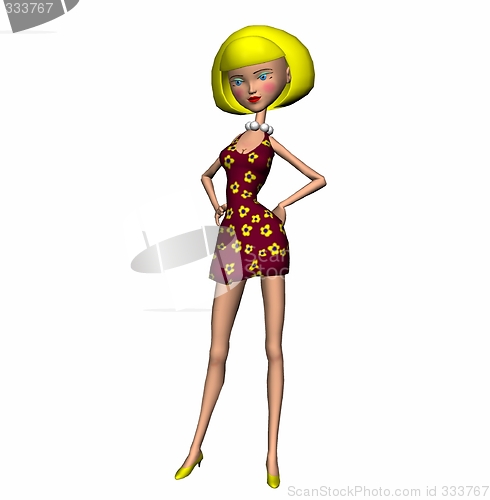 Image of 3d animation women character