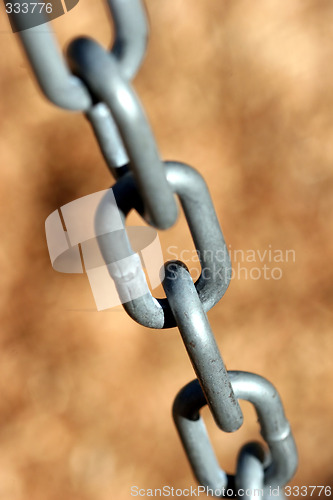 Image of links in metal chain