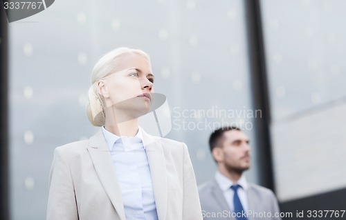 Image of close up of serious businessmen