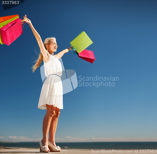 Image of woman with shopping bags