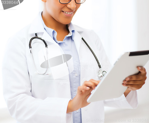 Image of african doctor with tablet pc
