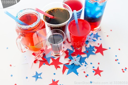 Image of drinks on american independence day party