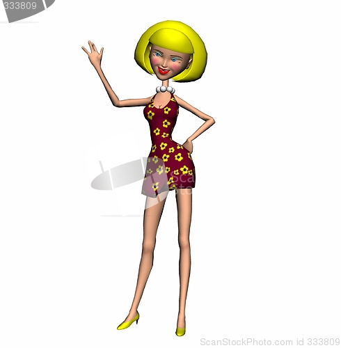 Image of 3d animation women character