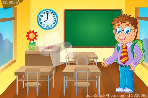 Image of Classroom with schoolboy