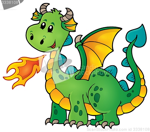 Image of Green happy dragon