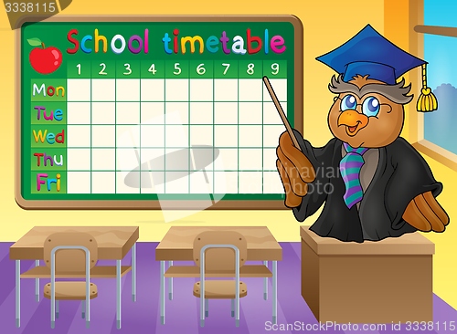 Image of School timetable classroom theme 2