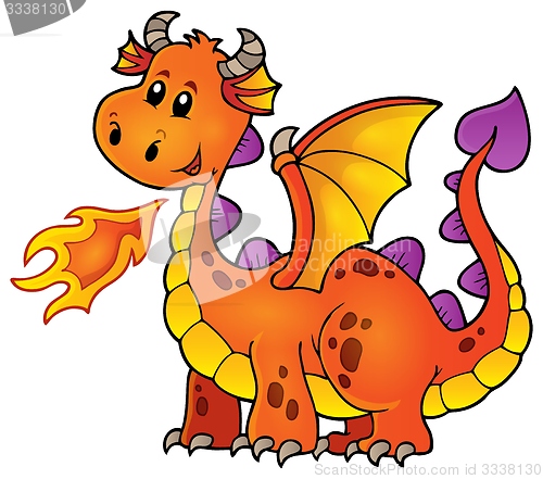 Image of Orange happy dragon