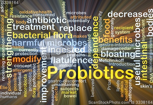 Image of Probiotics background concept glowing