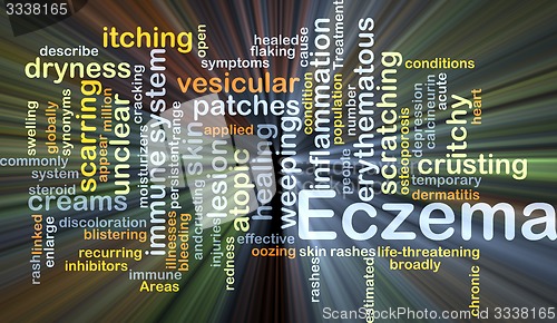 Image of Eczema background concept glowing