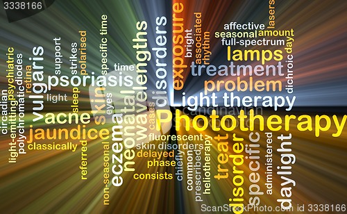 Image of Phototherapy background concept glowing