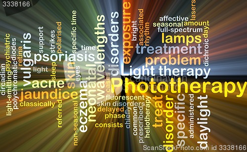 Image of Phototherapy background concept glowing