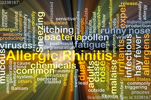Image of Allergic rhinitis background concept glowing