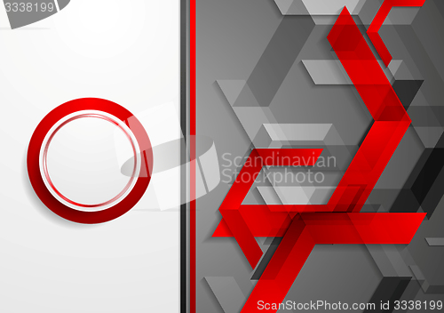Image of Geometric technology elements vector brochure