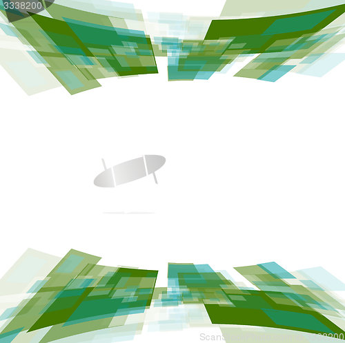 Image of Green motion squares on white