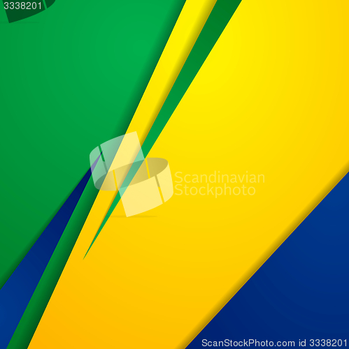 Image of Vector bright abstract background in Brazilian colors