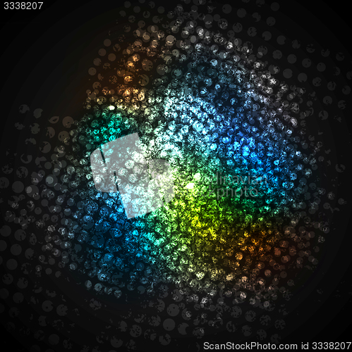 Image of Colorful dark grunge halftone texture background