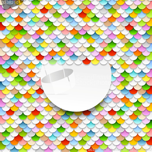 Image of Colorful abstract art background. Paper circles