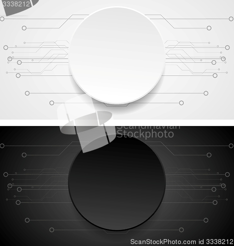 Image of Abstract vector tech banners
