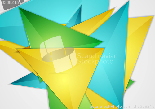 Image of Bright abstract vector triangles design