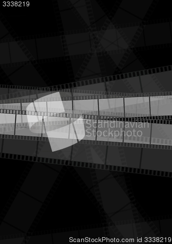 Image of Dark monochrome filmstrip abstract background