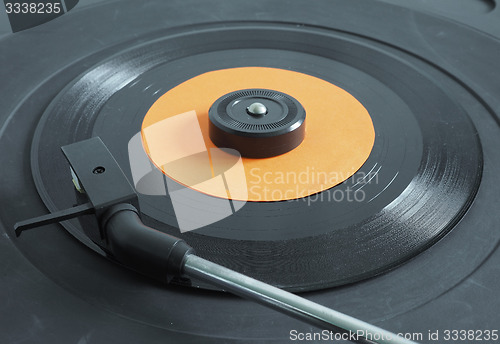 Image of Vinyl record on turntable