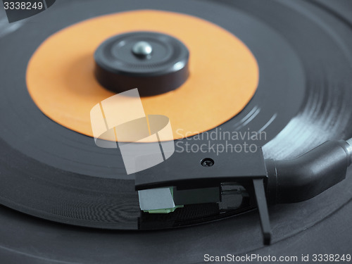 Image of Vinyl record on turntable