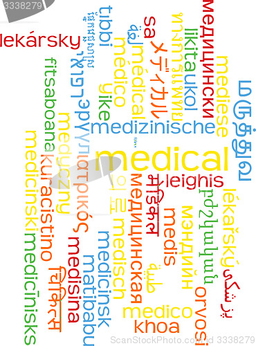 Image of Medical multilanguage wordcloud background concept
