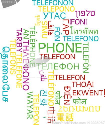 Image of Phone multilanguage wordcloud background concept