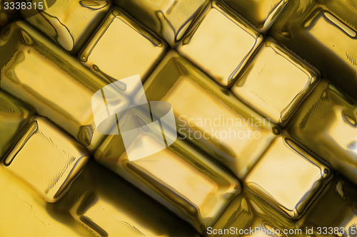 Image of golden bricks texture