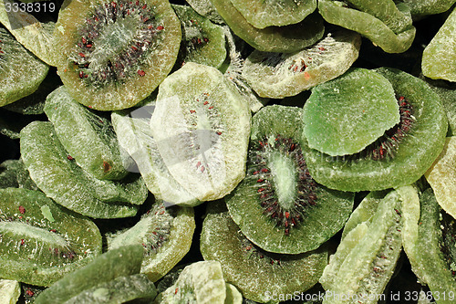 Image of dried kiwi background